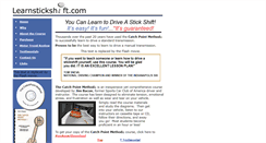 Desktop Screenshot of learnstickshift.com